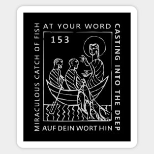 Miraculous Catch of Fish at the Word of Jesus Sticker